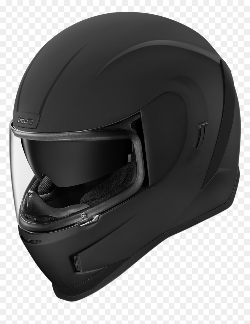 Icon Unisex Airform Motorcycle Full Face Riding Street - Airform Matte Black, HD Png Download - motorcycle icon png