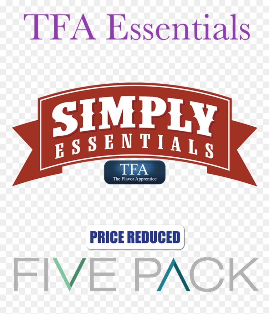 Discounted Flavour Concentrates 5 Pack Tfa Essentials - Poster, HD Png Download - price reduced png