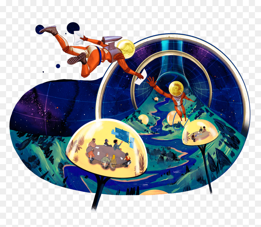 Space Illustration Background - Webrazzi, HD Png Download - teamwork icon png