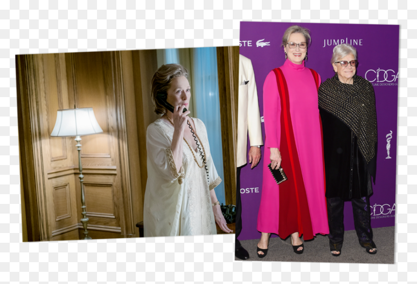Meryl Streep And Ann Roth Pose On The Red Carpet At - Ann Roth The Post, HD Png Download - ann takamaki png