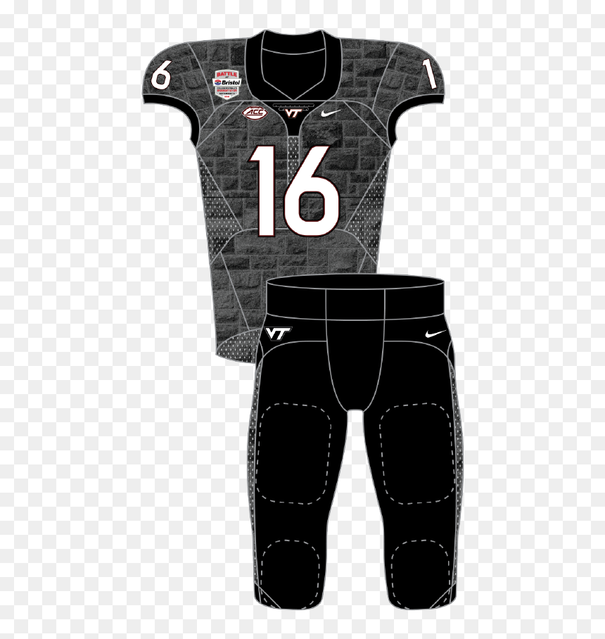 Virginia 2016 Black Uniform - Battle At Bristol Virginia Tech Jersey, HD Png Download - virginia tech png