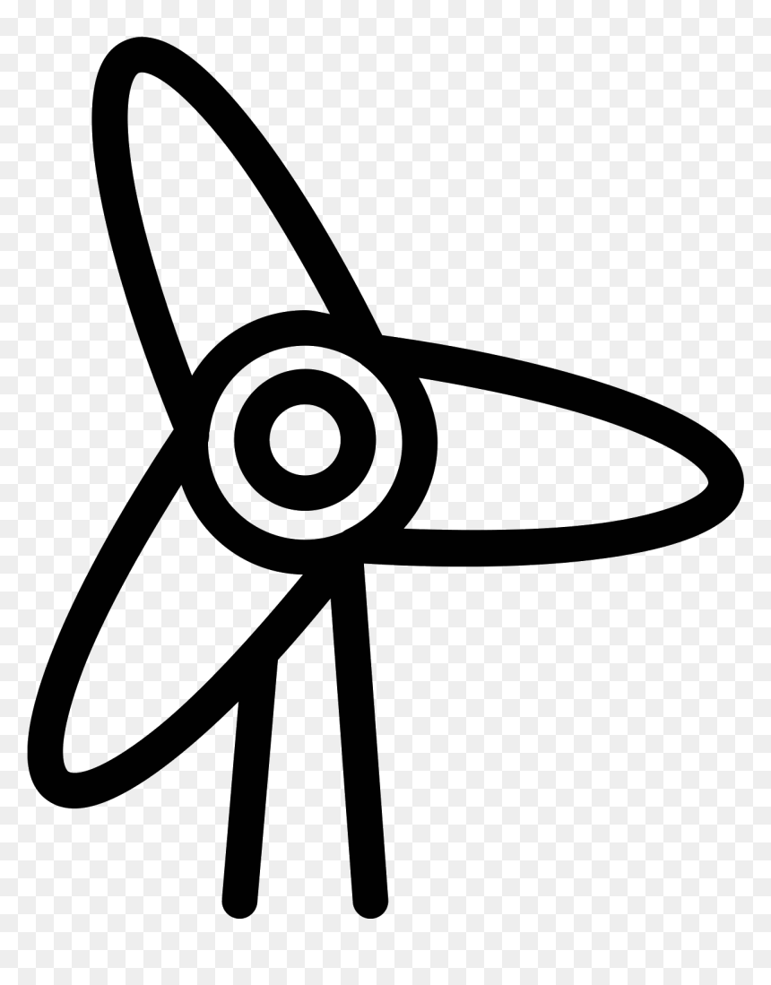 Wind Turbine Icon Free - Wind Turbine Icon .png, Transparent Png - wind icon png