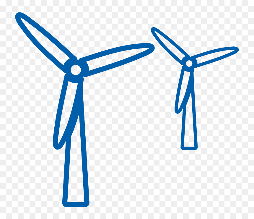 Wind Farms - Wind Mill Out Line, HD Png Download - wind icon png