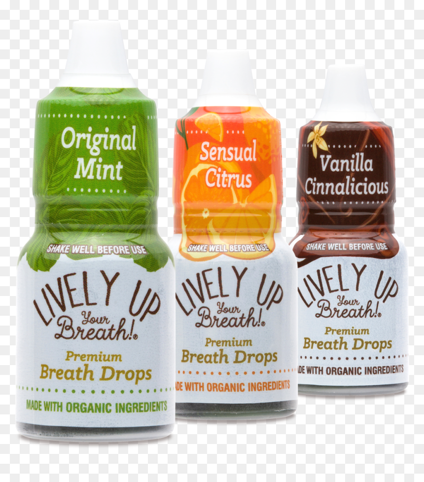 Lively Up Your Breath Drops - Glass Bottle, HD Png Download - cold breath png