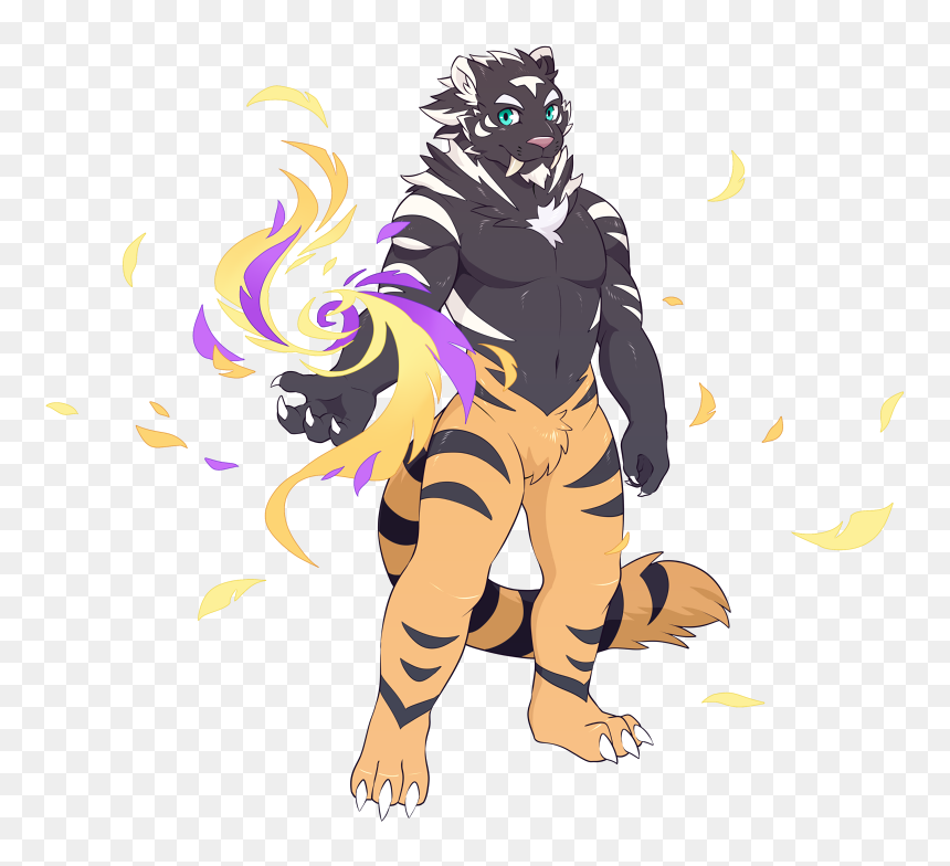 Tugger The Sabertooth Tiger - Illustration, HD Png Download - tiger stripe png