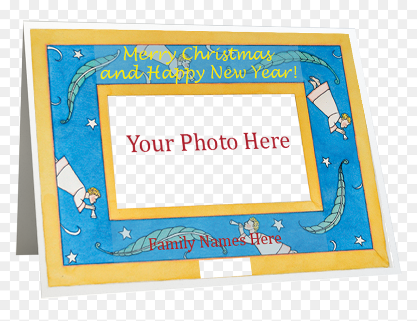 Christmas Angels Holiday Photo Card Single Cards, HD Png Download - holiday card png