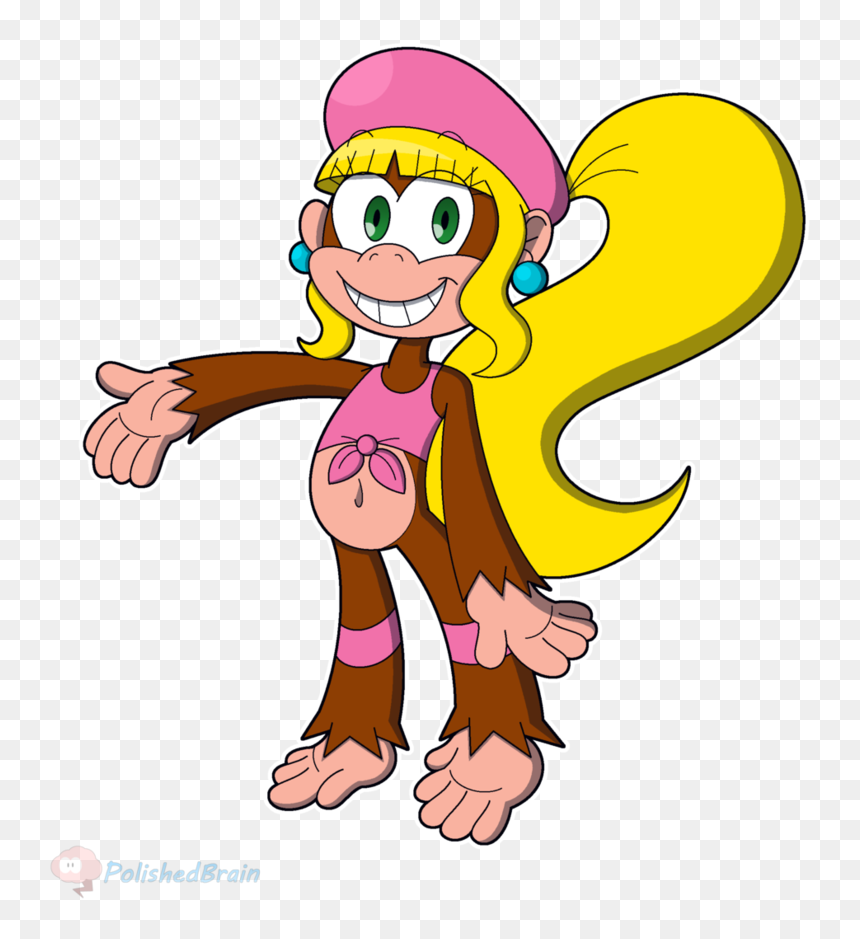 Transparent Fan Clipart - Donkey Kong Country 3: Dixie Kong's Double Trouble!, HD Png Download - donkey kong 64 png