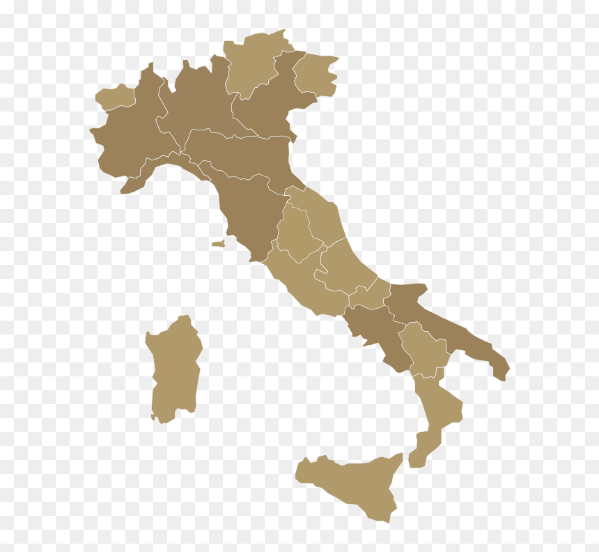 Italy Vector Map Royalty-free - Italy Map Black Outline, HD Png Download - italy map png