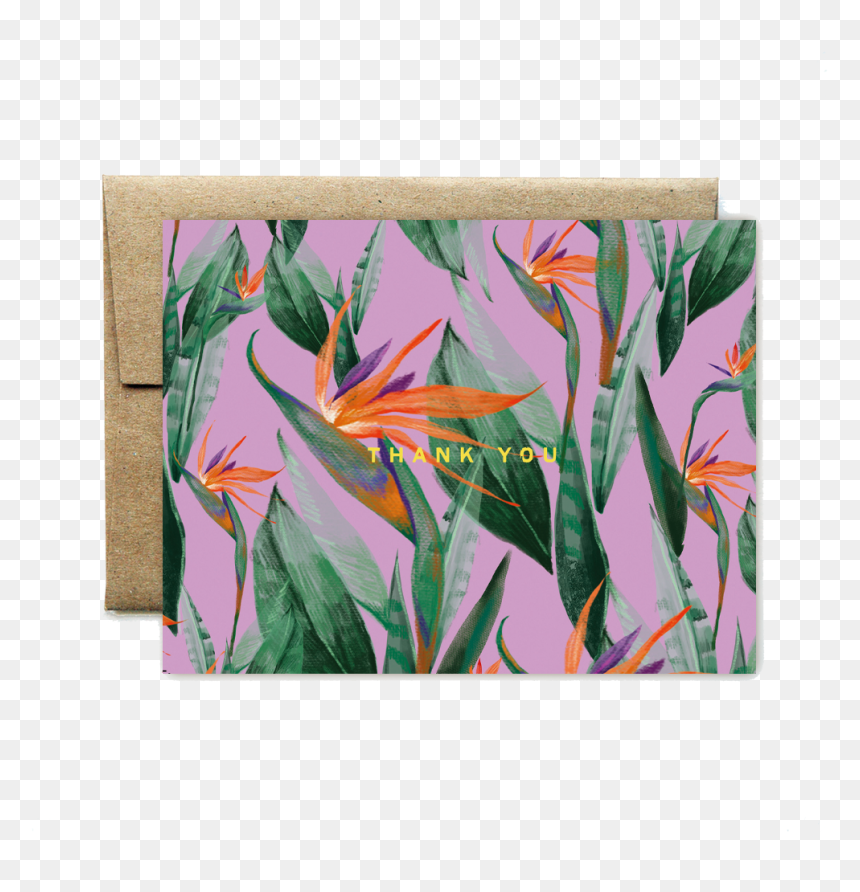 Foil Bird Of Paradise Thank You Set - Bird Of Paradise, HD Png Download - bird of paradise png
