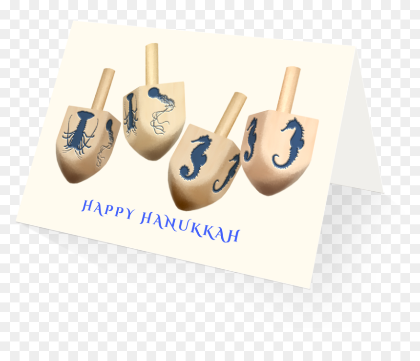 Ocean Dreidels Hannukah Card - Khaki, HD Png Download - holiday card png