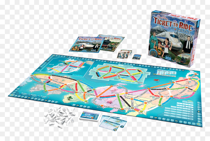 Ttr Japan Spread - Ticket To Ride Japan, HD Png Download - italy map png
