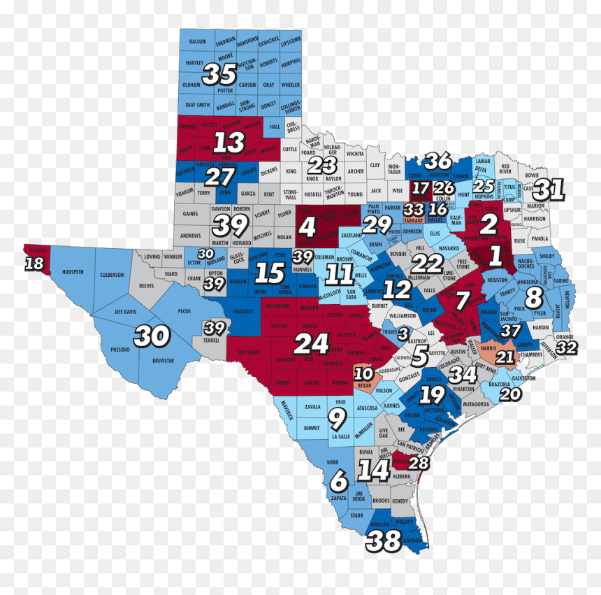 Texascouncil Map - Hospital Districts In Texas, HD Png Download - state of texas png