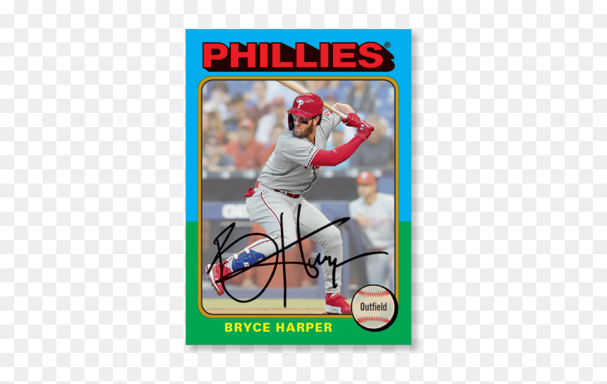 Bryce Harper 2019 Archives Baseball 1958 Topps Image - Hitting A Ball, HD Png Download - bryce harper png
