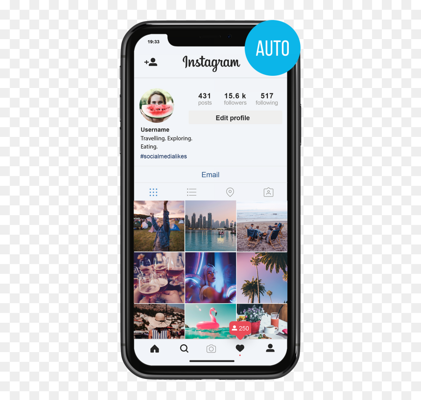 Buy Automatic Instagram Followers - 250 Followers Instagram On Profile, HD Png Download - followers png