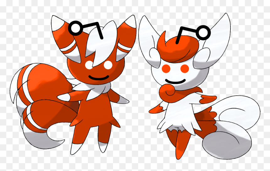 Transparent Meowstic Png - Shiny Male And Female Meowstic, Png Download - xd emoji png