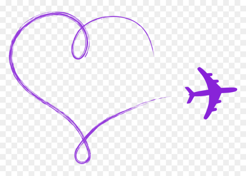 #avião #coração #viagem #lory - Long Distance Relationship Clipart, HD Png Download - avião png