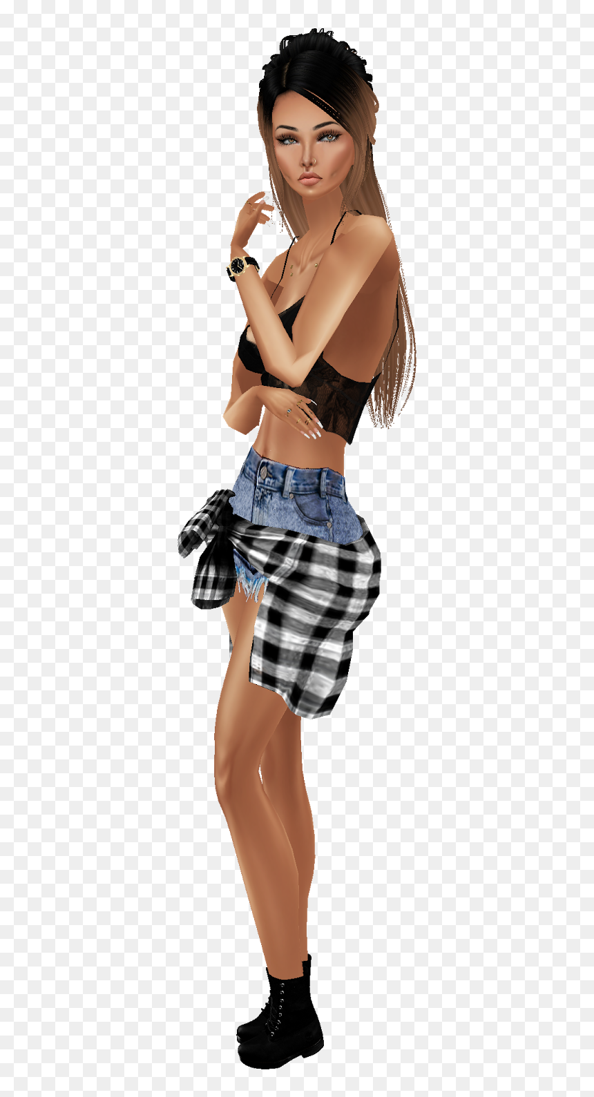 Imvu Fashion Blog Png Jhene Aiko Imvu - Plaid, Transparent Png - jhene aiko png