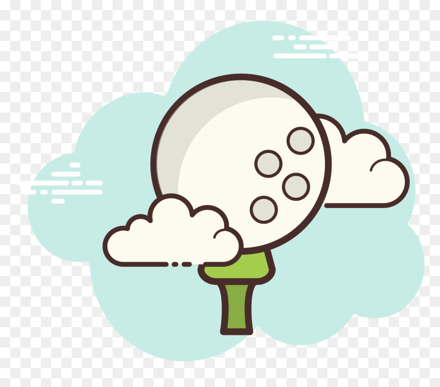 This Is A Golf Ball Resting On A Golf Tee - Cartoon Pic For Instagram, HD Png Download - golf icon png