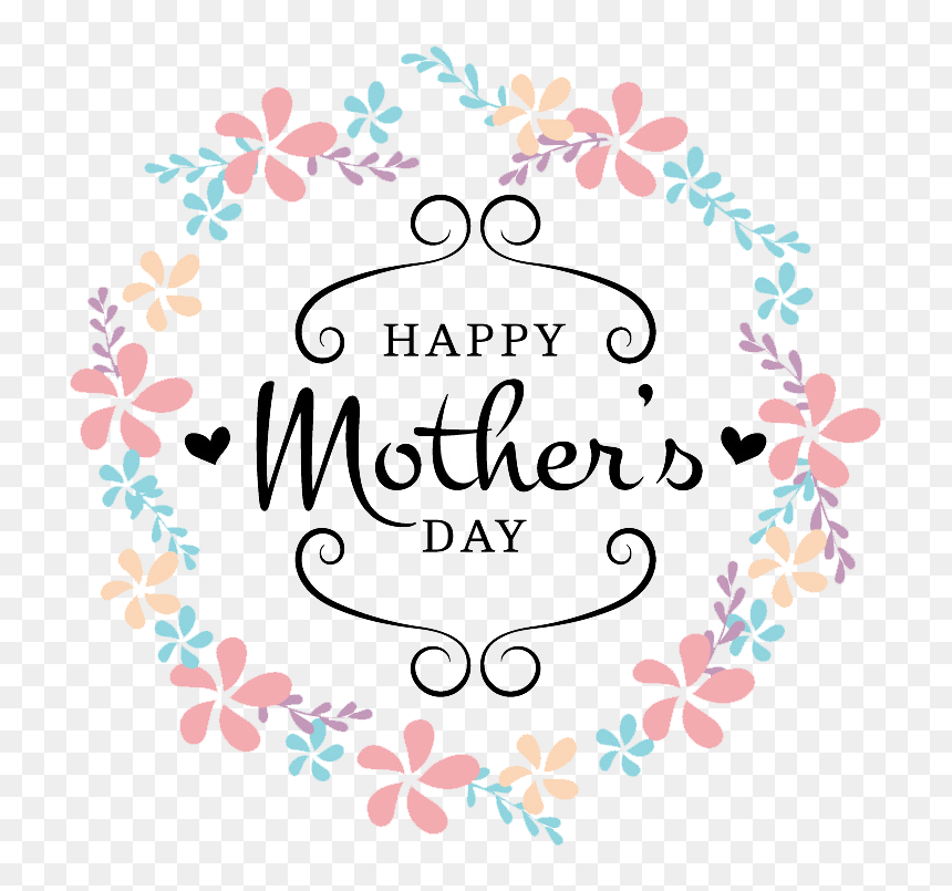 Download Mothers Day Hand Painted Rose Flower Label - Mother's Day, HD Png Download - label vector png
