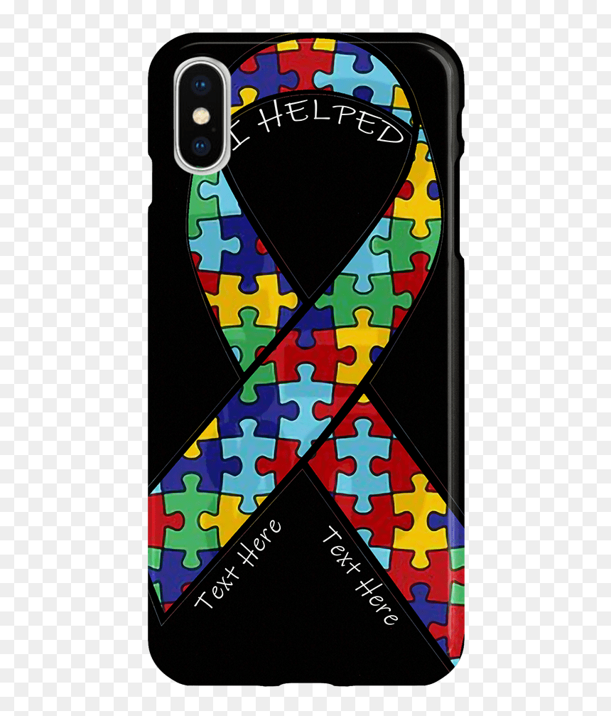 Autism Awareness Ribbon Iphone - Mobile Phone Case, HD Png Download - autism ribbon png