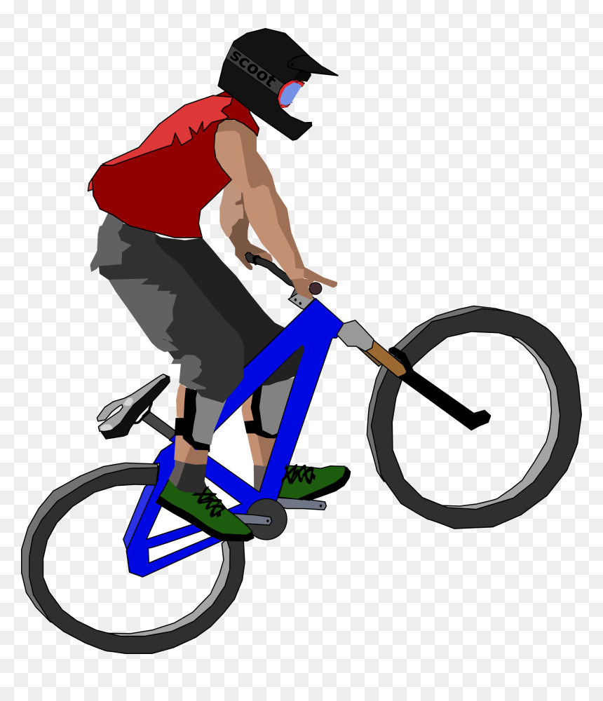 Bicycle Rider Clipart - Biking Clip Art, HD Png Download - motorcycle rider png