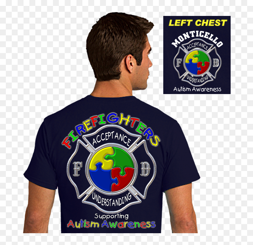 Fire Department Autism Shirts, HD Png Download - autism ribbon png