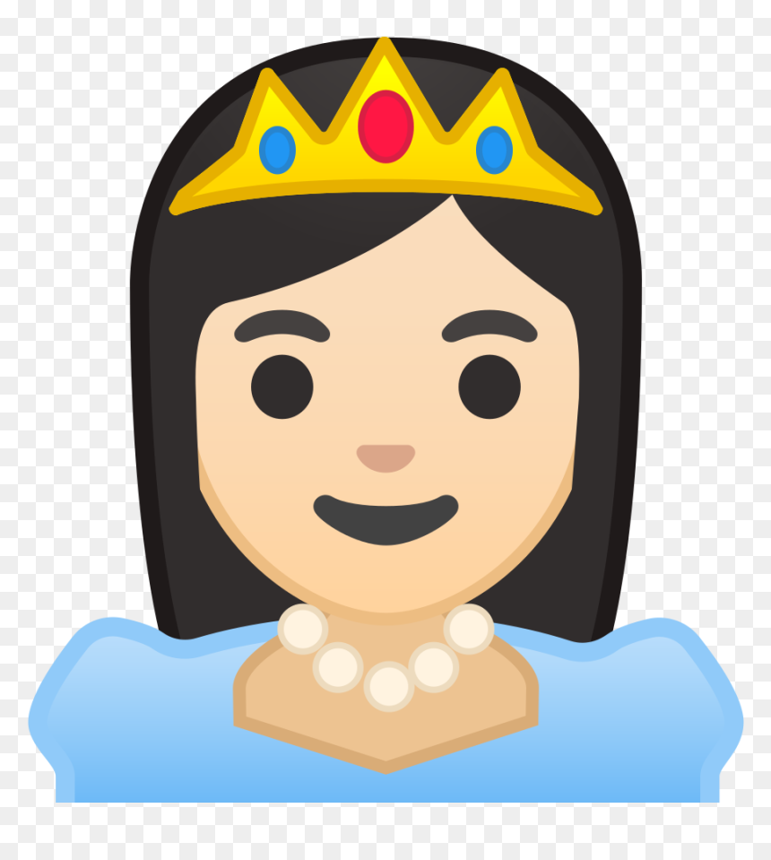 Princess Light Skin Tone Icon - Female Student Icon Png, Transparent Png - princess emoji png