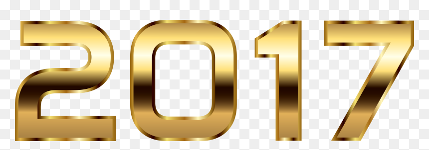 2017 Gold Numbers Png Clipart , Png Download, Transparent Png - gold numbers png