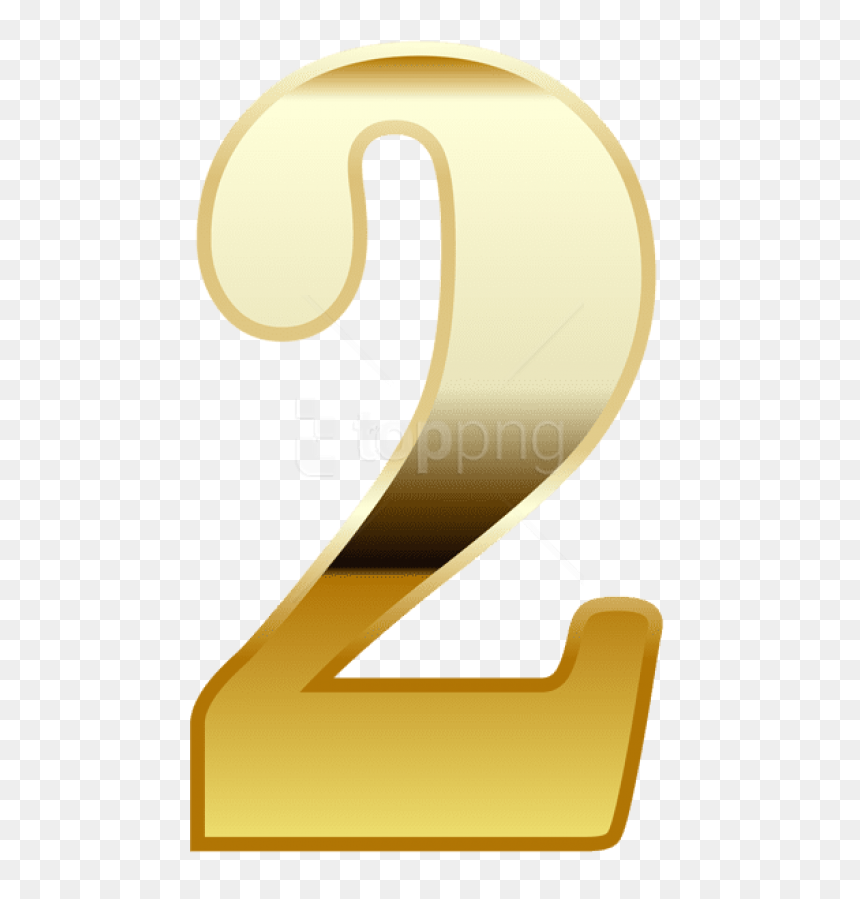 Free Png Download Gold Number Two Clipart Png Photo - Number Two In Gold, Transparent Png - gold numbers png