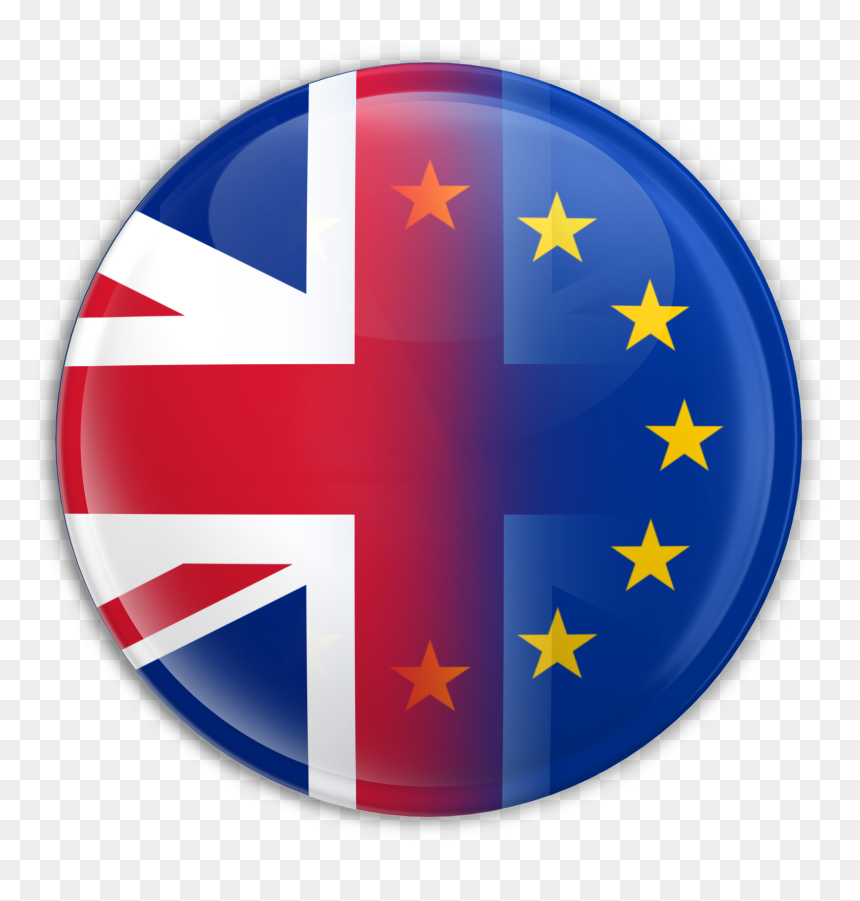 Uk-eu Blended Button - English Course, HD Png Download - eu flag png