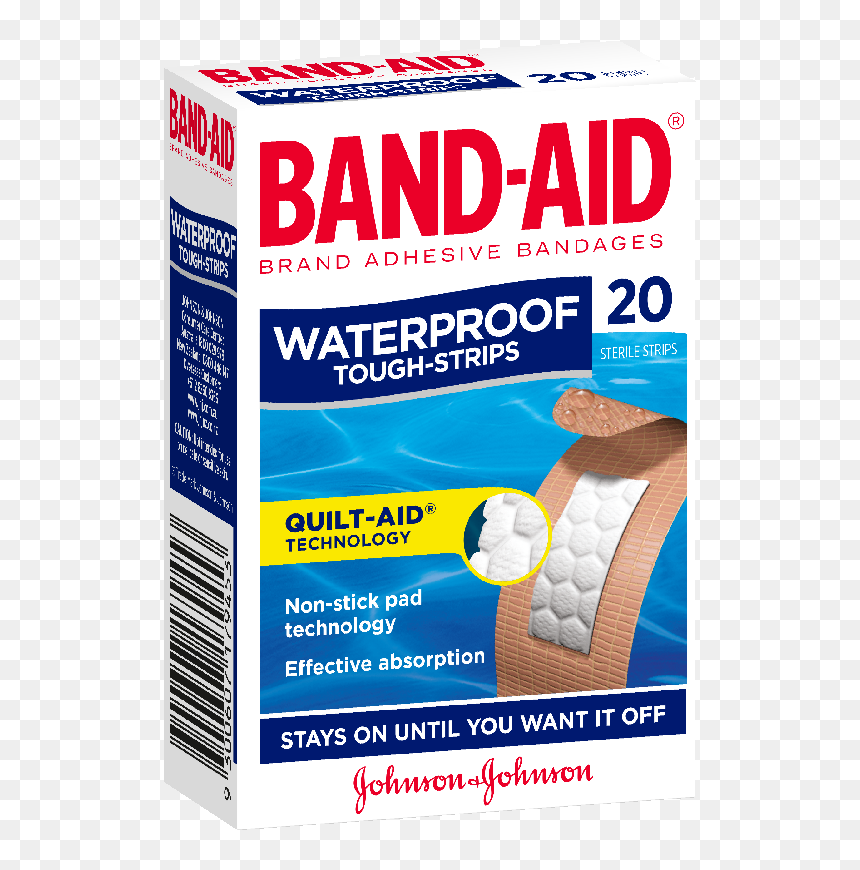 Ba Toughstrip Wp 20 - Band Aid Tough Strips 40, HD Png Download - bandages png