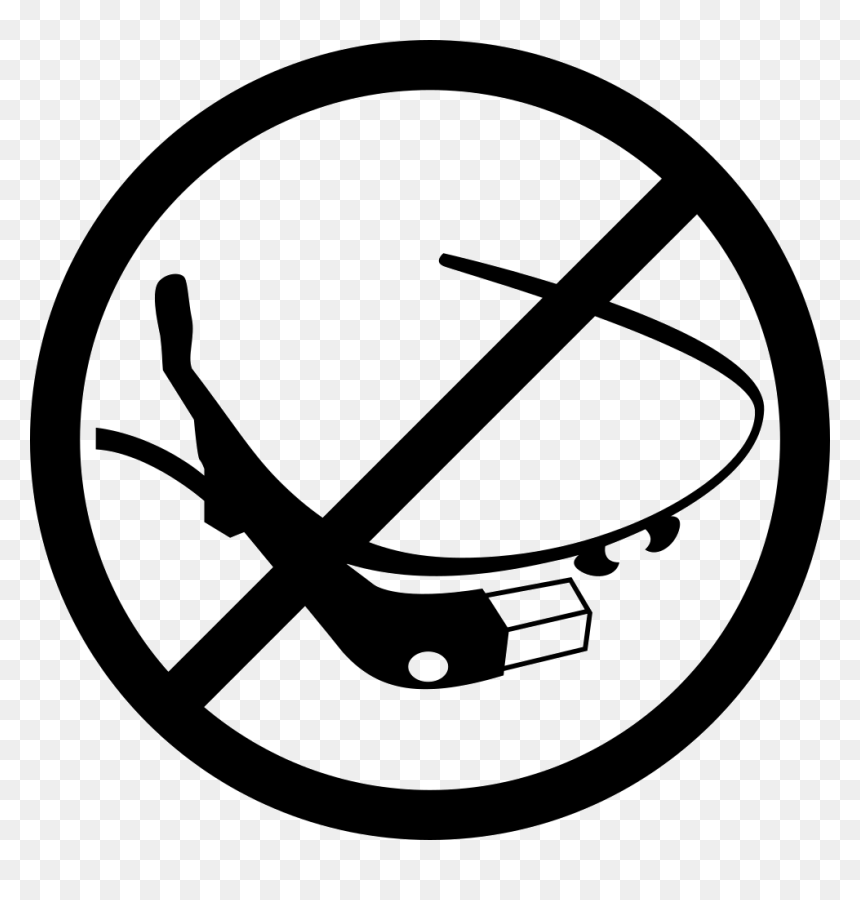 Google Glasses Tool Prohibition Sign - Red Circle X Png, Transparent Png - prohibition sign png