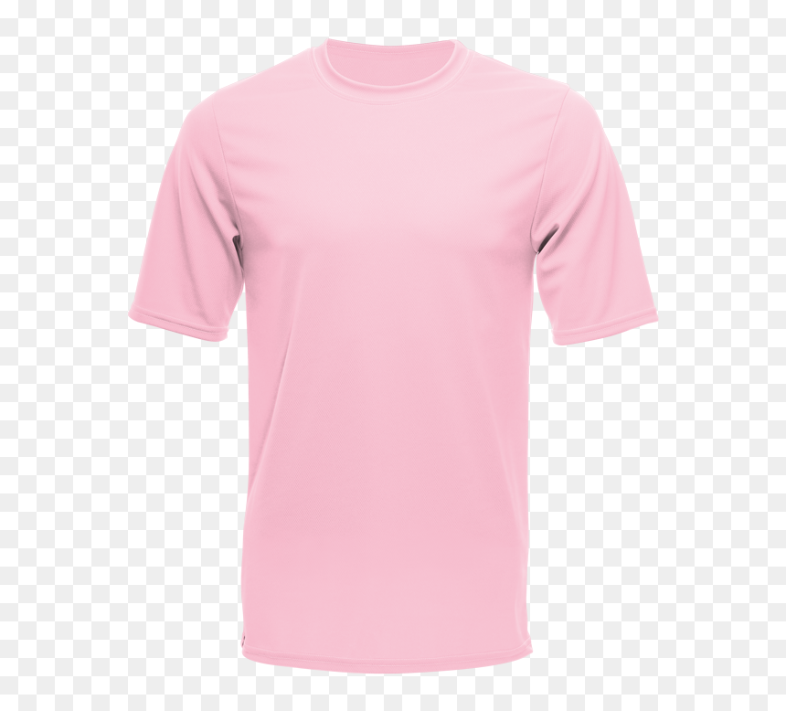 Unisex Short Sleeve Dry Shirt, Light Pink - Active Dry Shirt Pink, HD Png Download - pink shirt png