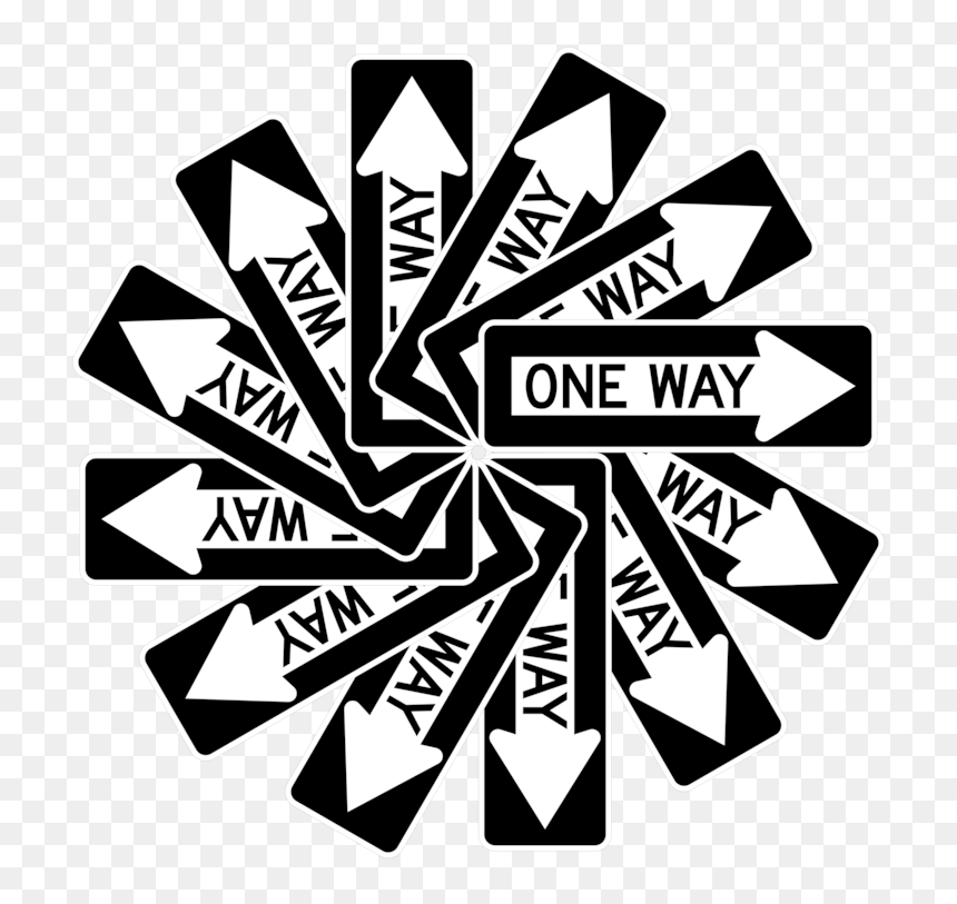 Blackandwhite,graphic Design,logo - There Are Choices To Make Make, HD Png Download - one way sign png