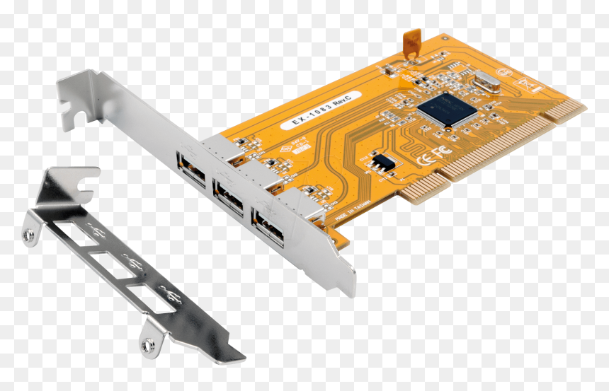 0 Pci Board 3 Port Incl - Nec Usb2 0 Controller, HD Png Download - computer chip png