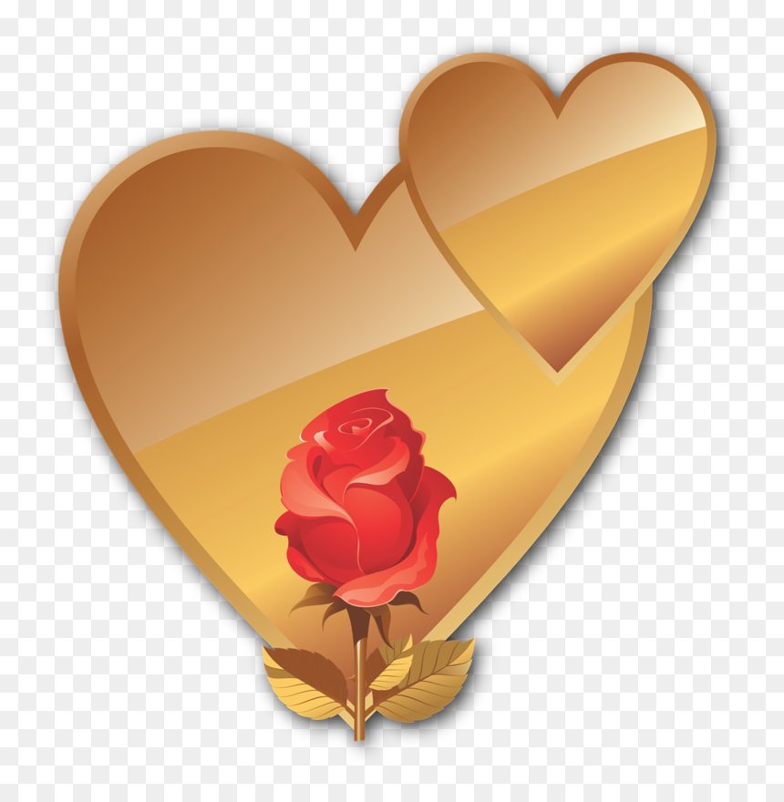 Heart, HD Png Download - golden heart png
