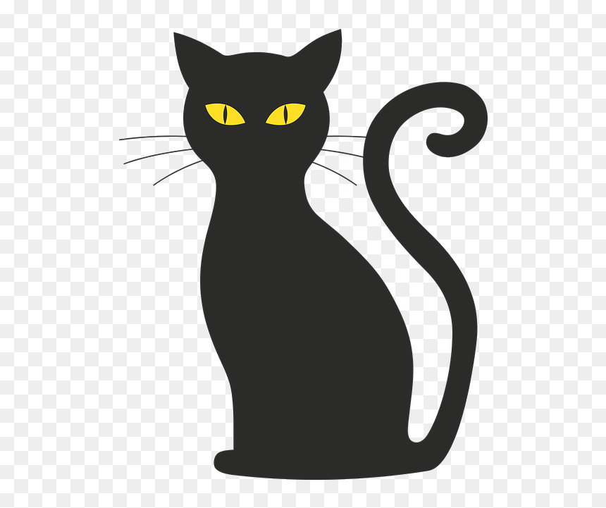 Black Cat Png - Silhouette Black Cat Clipart, Transparent Png - cats.png
