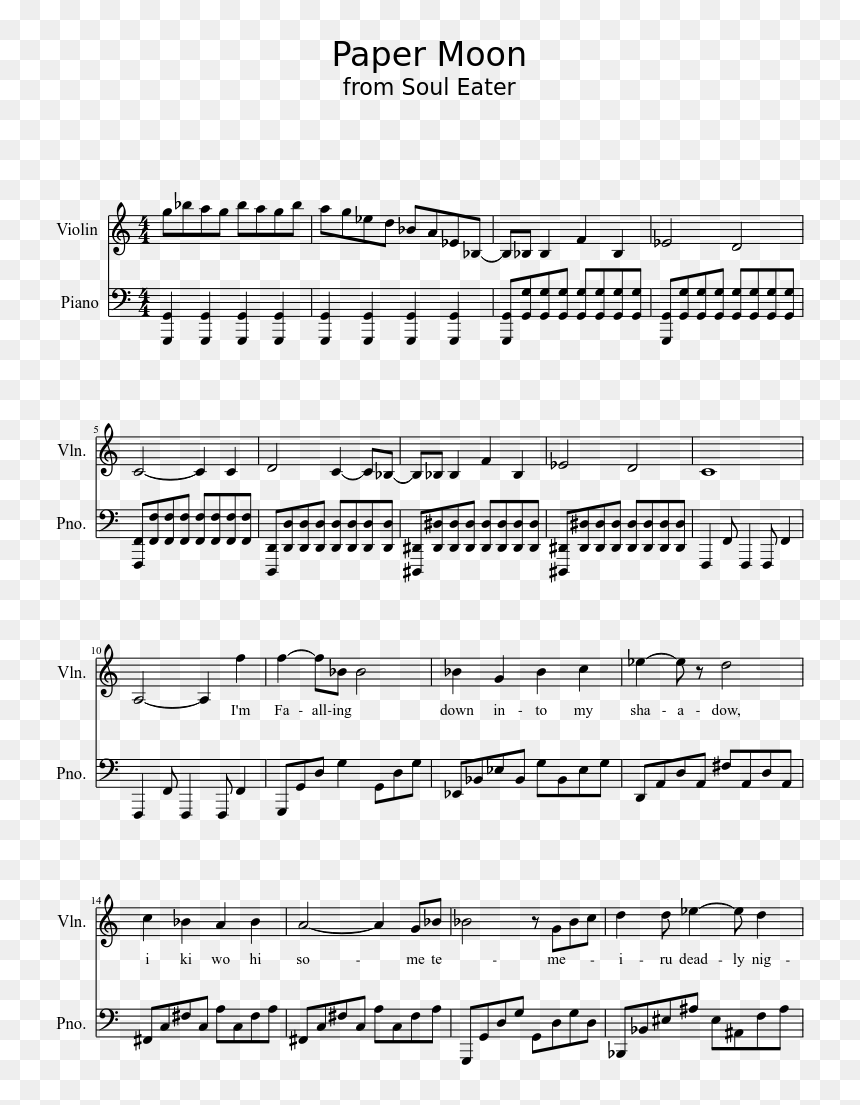 Video Games Violin Notes, HD Png Download - soul eater png