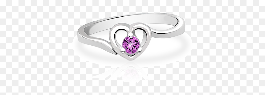 Sparkle In My Heart Children"s Ring - Birthstone, HD Png Download - silver ring png