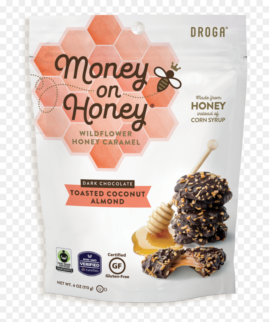 Droga Chocolates - Money On Honey Dark Chocolate, HD Png Download - chocolates png