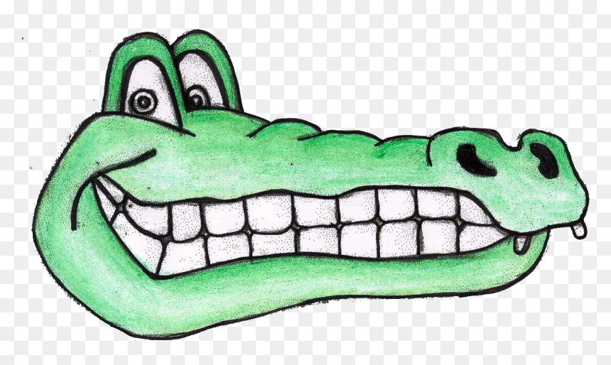 Clip Art Alligator Smile From, HD Png Download - alligator head png