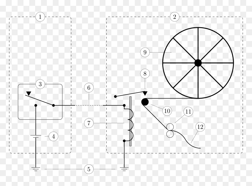 Electrical Telegraph Schematic - Funcionamiento Del Telegrama, HD Png Download - telegraph png