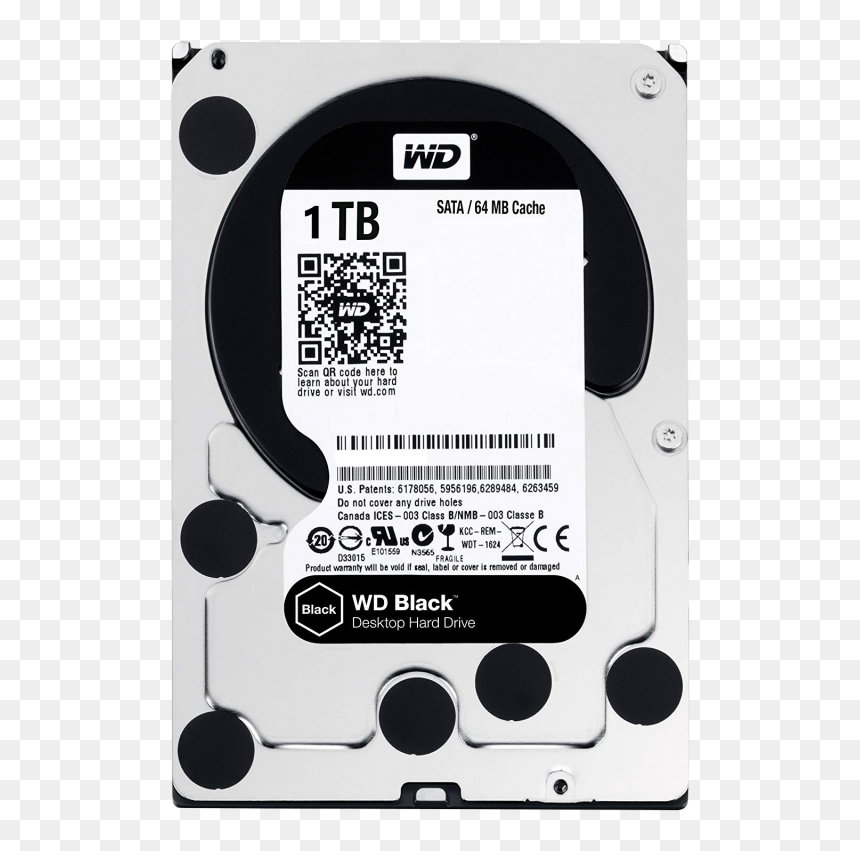 Wd Black 1tb Sata 6 Gb/s 7200 Rpm 64mb Cache - Hdd Wd 1t Black, HD Png Download - hdd png