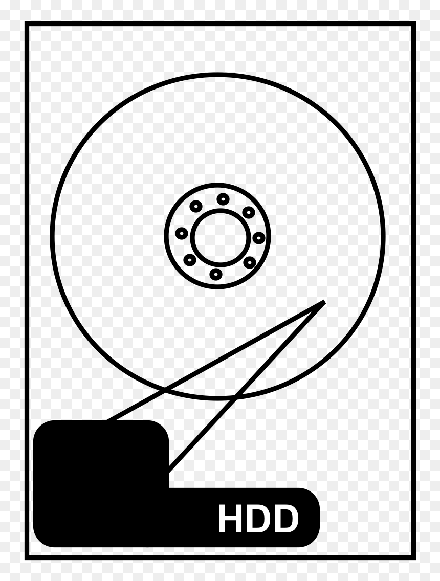 Hard Drive - Circle, HD Png Download - hdd png