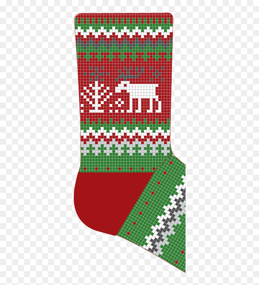 Christmas Stockings Diy Pattern
knitting Kit , Transparent - Strikket Julesok Opskrift, HD Png Download - christmas sweater pattern png