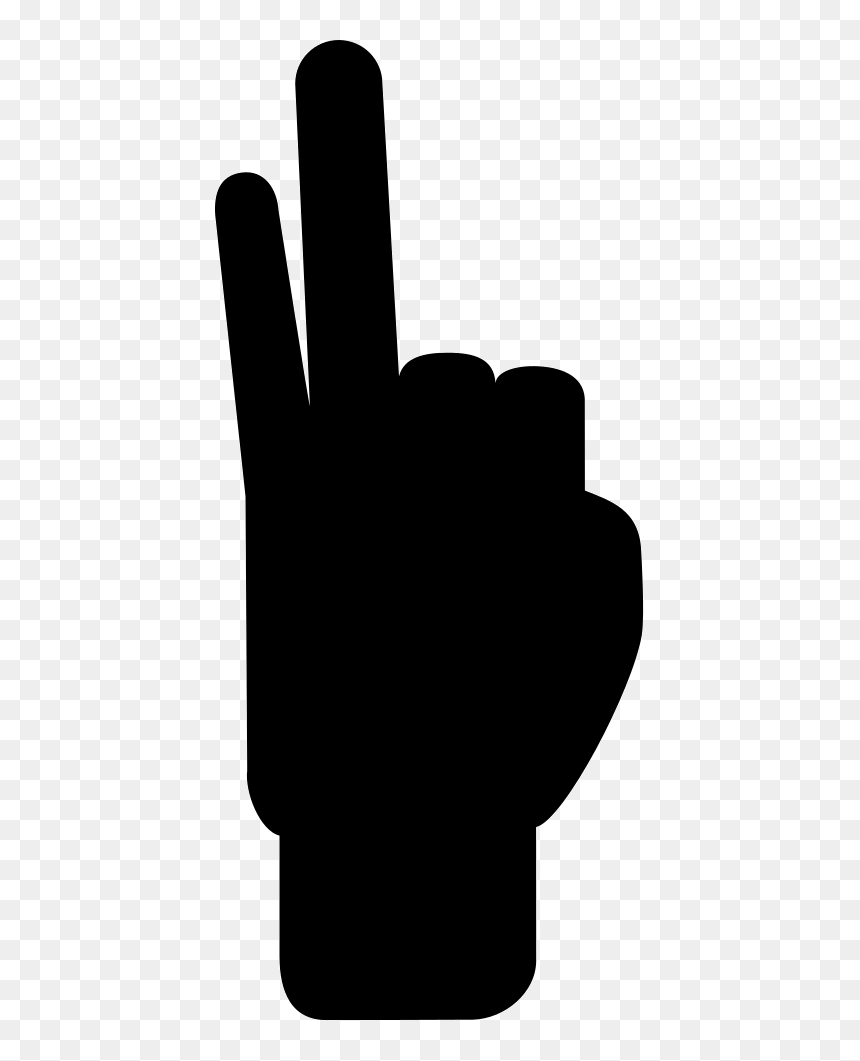Hand With Two Raised Fingers, HD Png Download - fingers png