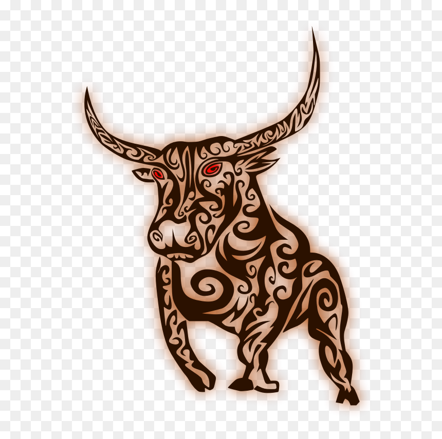 Abstract Bull Medium Image, HD Png Download - bull horn png