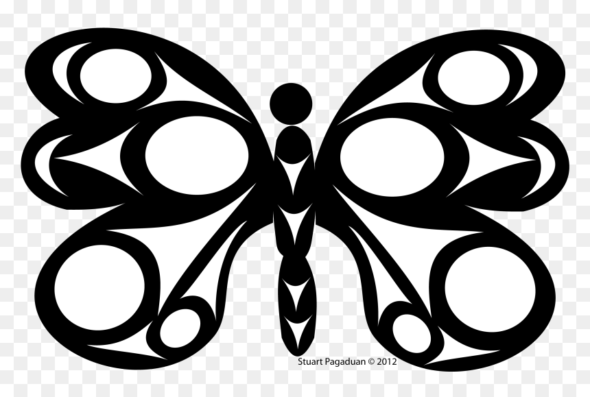 Coast Salish Butterfly, HD Png Download - butterfly .png