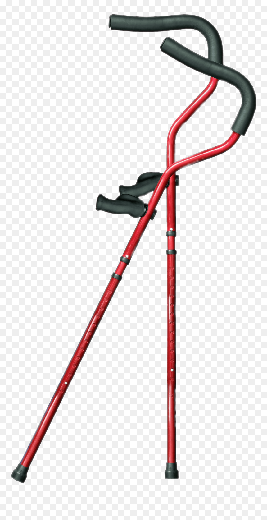 Red Crutches - Ortho Crutches, HD Png Download - crutches png