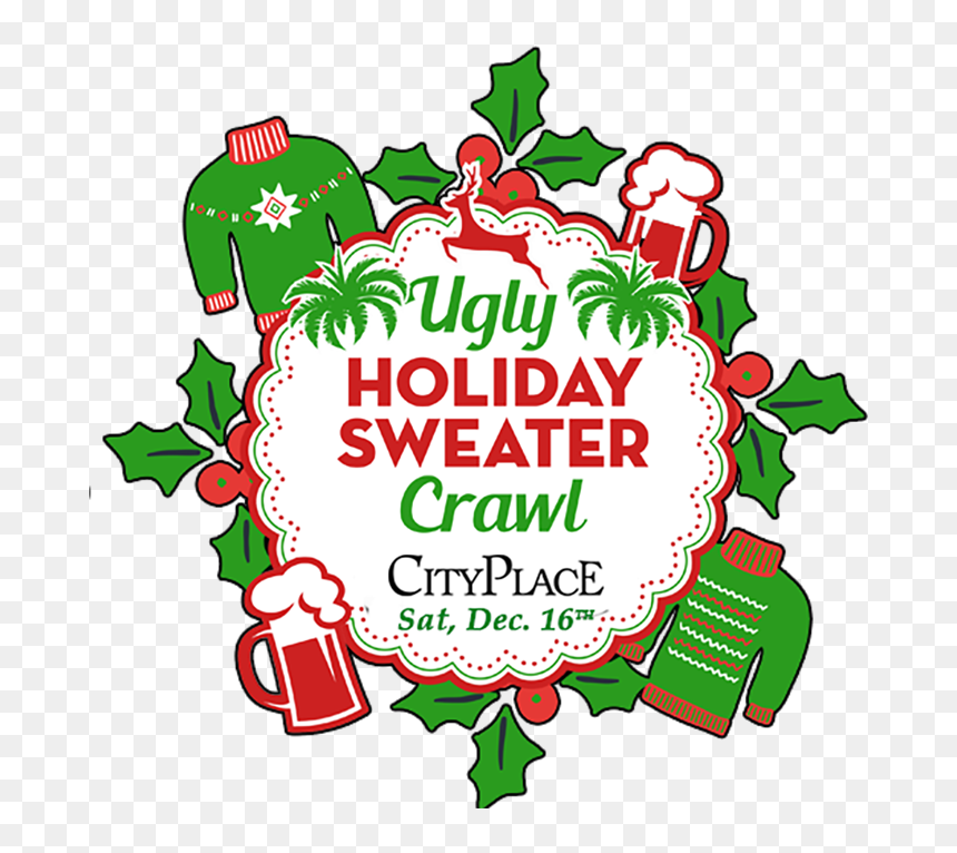 Ugly Sweater Clip Art Png - Ugly Christmas Sweater Crawl, Transparent Png - christmas sweater pattern png